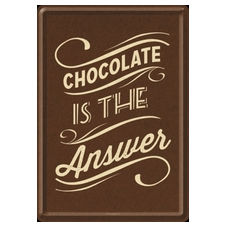 Atvirukas"Chocolate is the Answer"