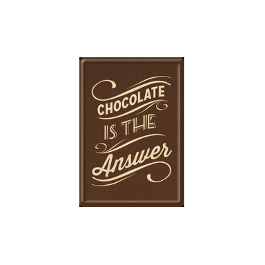 Atvirukas"Chocolate is the Answer"