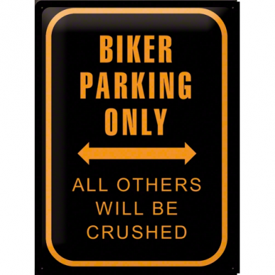 Lentutė „Biker Parking Only“