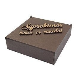 Medinė dėžutė užkandžiams-suvenyrams
