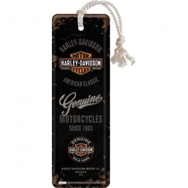Metalinis knygų skirtukas"Harley Davidson Genuine"